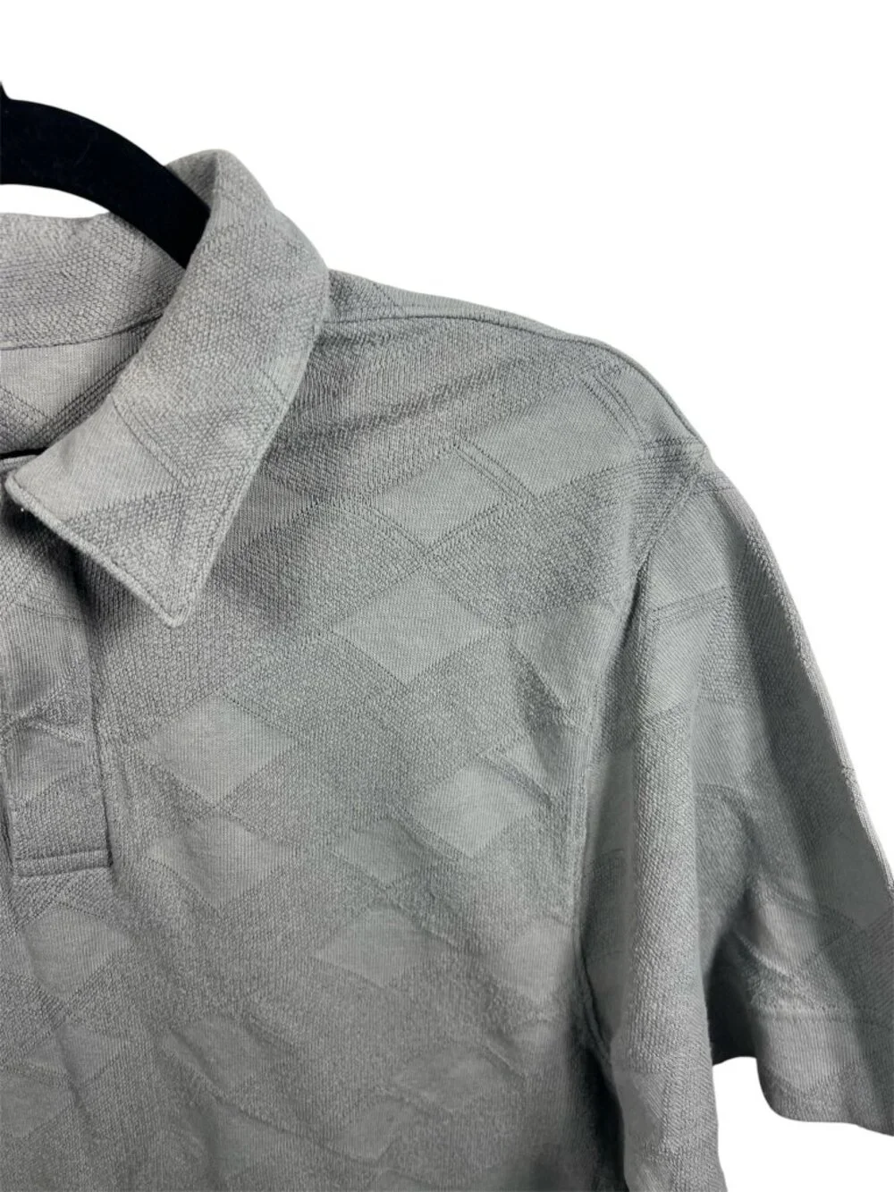 Jordan Two 3 Shirt Mens Large Polo Textured Short Sleeve Golf Summer Diamond